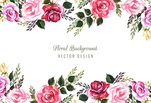 Frame made of decorative roses for summer floral composition background - Vector, Image