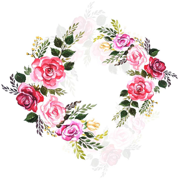Beautiful wedding anniversary decorative floral background - Vector, Image