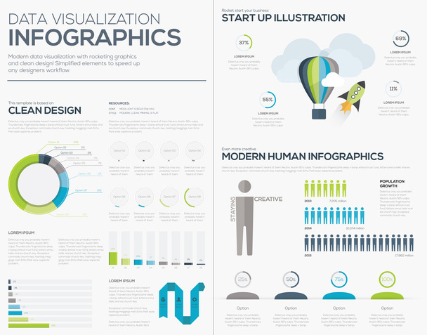 Business startup infographic vector illustration collection set - Vecteur, image
