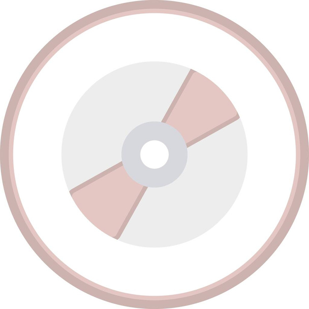 Компактний диск Плоске коло Векторна піктограма Демонстрація
 - Вектор, зображення