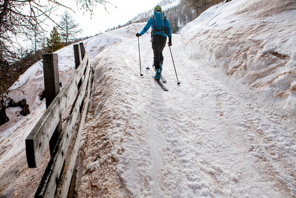 esqui cross-country nos alpes franceses - Foto, Imagem
