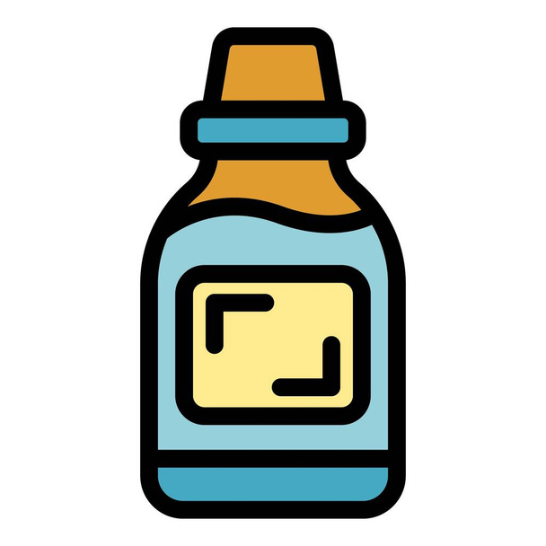 Tooth mouthwash icon color outline vector - Vector, afbeelding