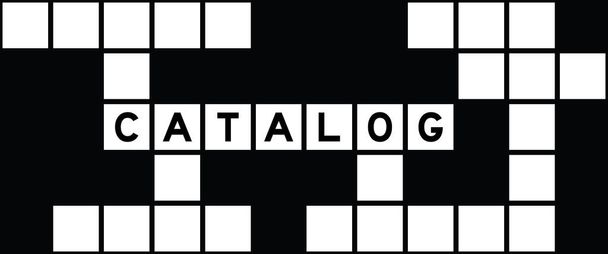 Alphabet letter in word catalog on crossword puzzle background - Вектор, зображення