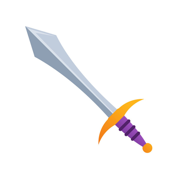 Knights sword - modern flat design style single isolated object - ベクター画像