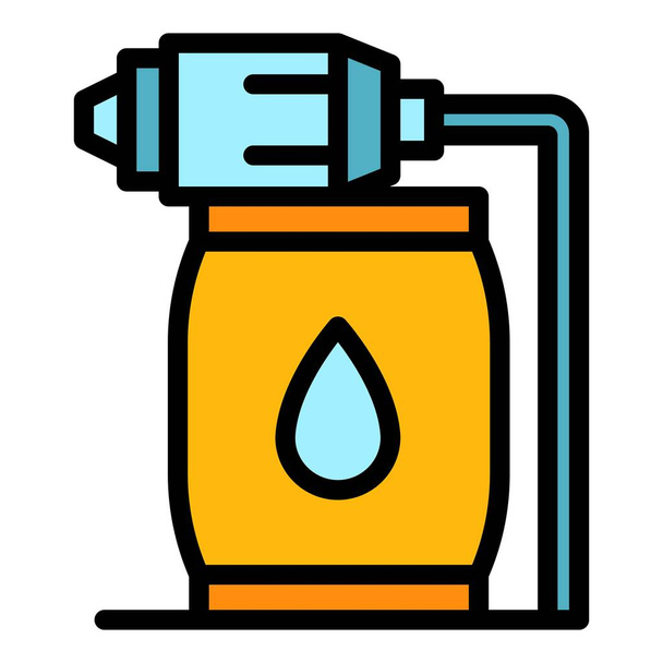 Pool water filter icon color outline vector - Vector, afbeelding