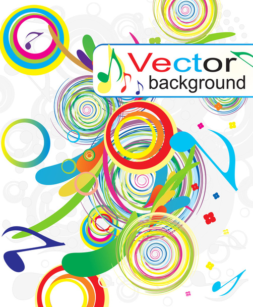 Abstract colorful music background - Vetor, Imagem