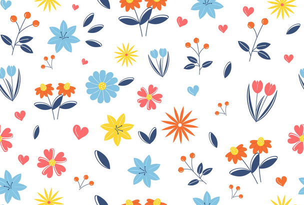 Flower seamless pattern - ベクター画像
