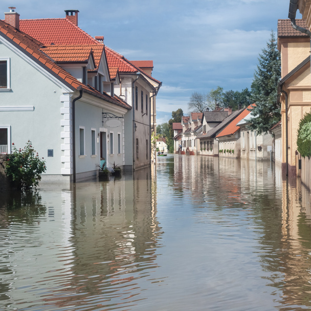 Calle inundada
 - Foto, imagen