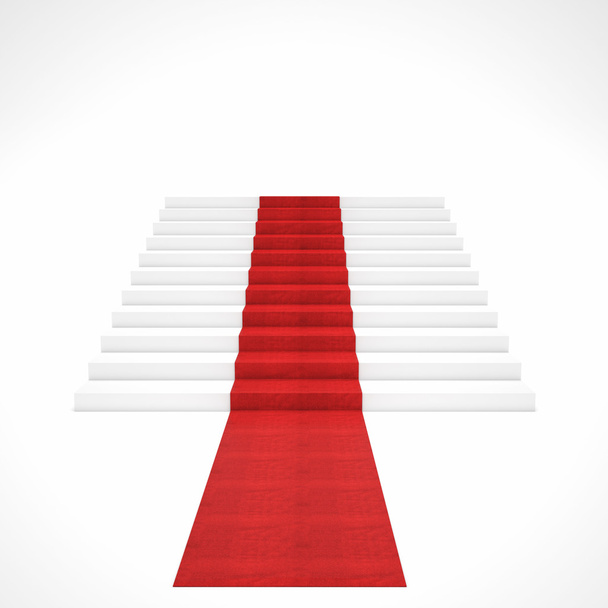 red carpet stair - Foto, afbeelding