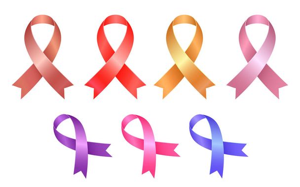 cancer awareness ribbons vector