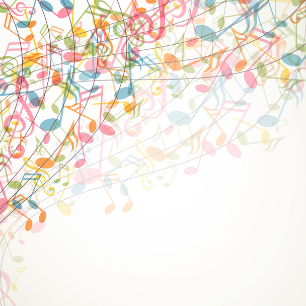 Vector Music Background with Notes - Vector, Imagen