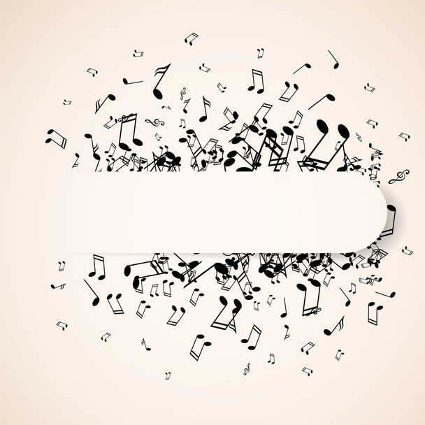 Vector Background with Colorful Music Notes - Vecteur, image