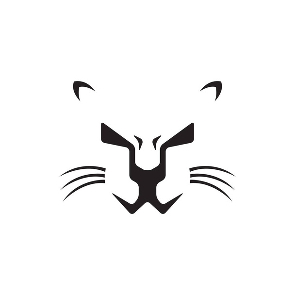 face of leopard or puma logo symbol icon vector graphic design illustration idea creative - Vector, afbeelding