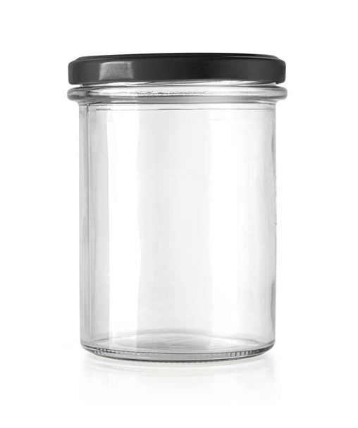 frasco de vidro vazio isolado no branco com caminho de recorte - Foto, Imagem