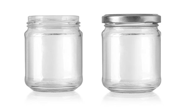 Set de vasos de tarro aislados sobre fondo blanco  - Foto, imagen