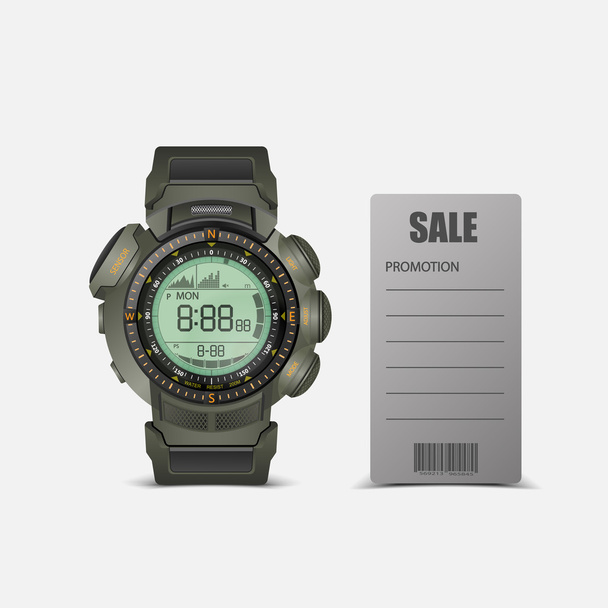 vektorové realistické náramkové hodinky - Vektor, obrázek