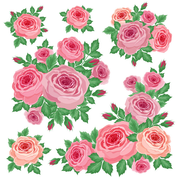 Ramos de rosas
 - Vector, imagen