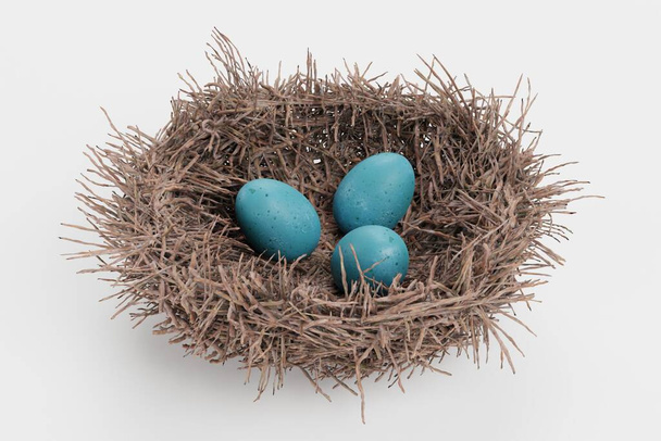 Реалистичный 3D-рендер гнезда - Фото, изображение