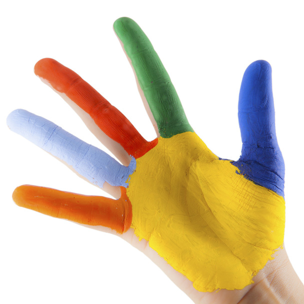 Colorful hand - Фото, изображение