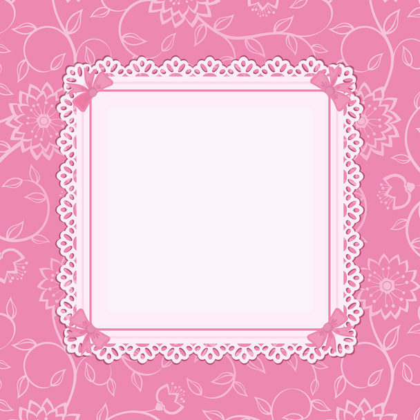 süs çiçek geçmişi olan Pink Çerçeve - Vektör, Görsel