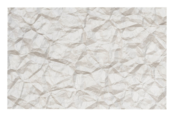 vieux papier froissé blanc avec copyspace isolé sur fond blanc - Photo, image