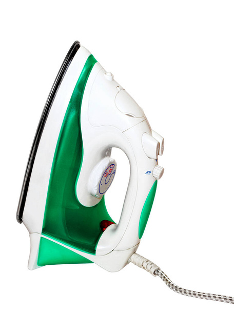 Novo ferro branco e verde de plástico isolado em branco
 - Foto, Imagem
