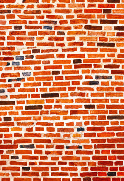 Antigua pared de ladrillo rojo grunge resistido como fondo - Foto, Imagen