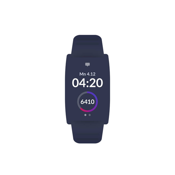 fitness bracelet or activity tracker ui design - Vector, Image