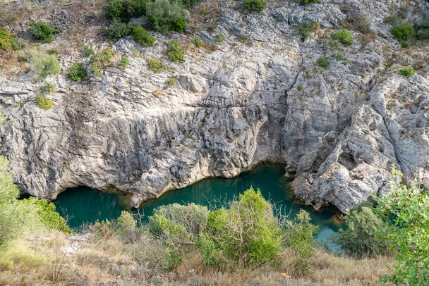 Panorama of the Herault in the Gard,  gorge of the river - Photo, image