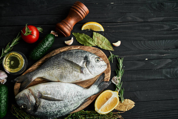 fish ingredients for cooking restaurants sea food - Valokuva, kuva