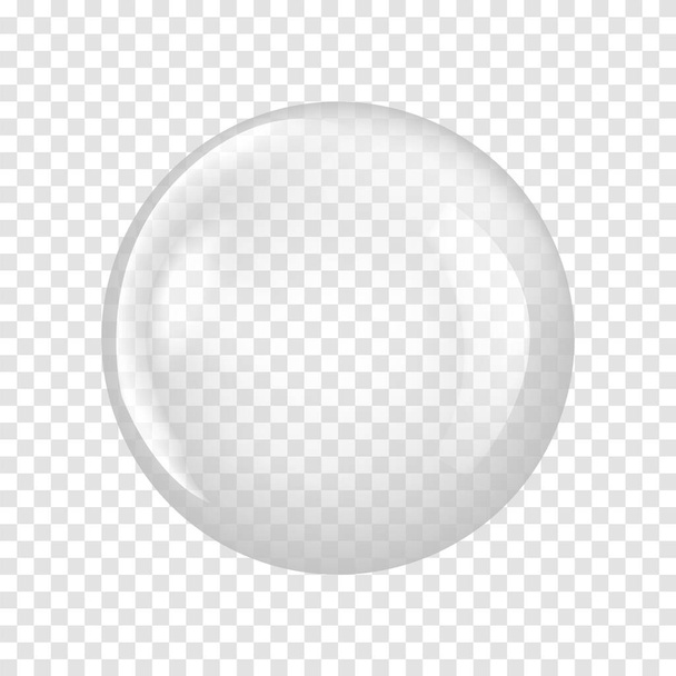 Esfera de vidro transparente em fundo transparente. Ilustração vetorial EPS 10. - Vetor, Imagem