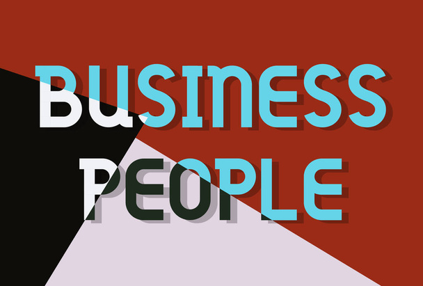 Inspiración mostrando signo Business People. Visión general de los negocios Personas que trabajan en los negocios, especialmente a nivel ejecutivo Línea Fondos ilustrados con varias formas y colores. - Foto, imagen