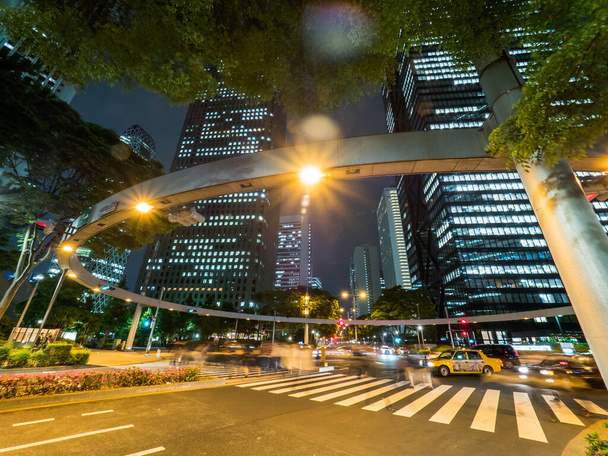 Shinjuku Japonya 'da, Tokyo Gece Manzarası - Fotoğraf, Görsel
