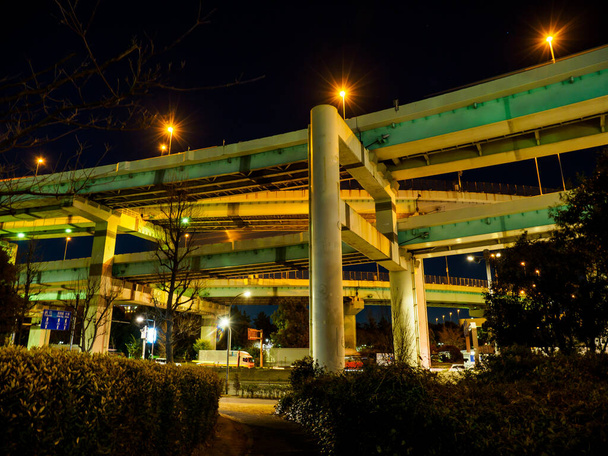 Japan Tokyo Junction Nachtsicht - Foto, Bild