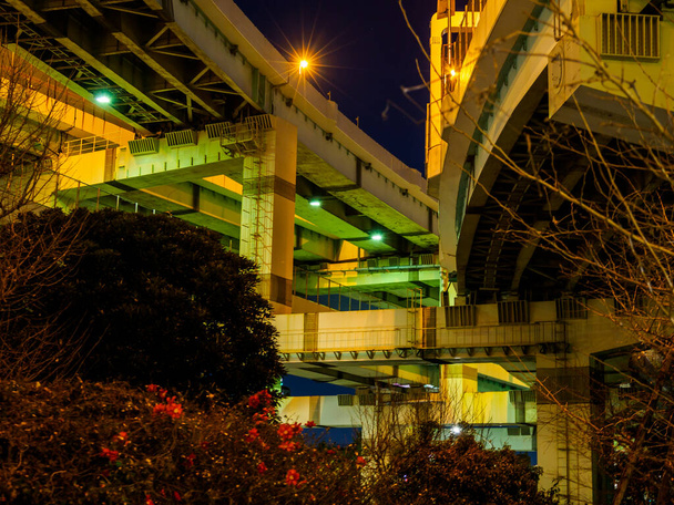 Japan Tokio Junction Avond uitzicht - Foto, afbeelding