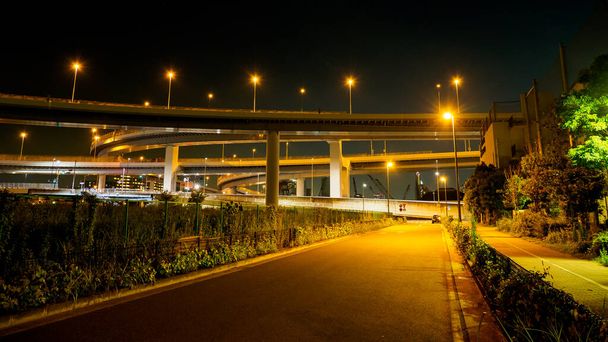 Japan Tokyo Junction Nachtsicht - Foto, Bild