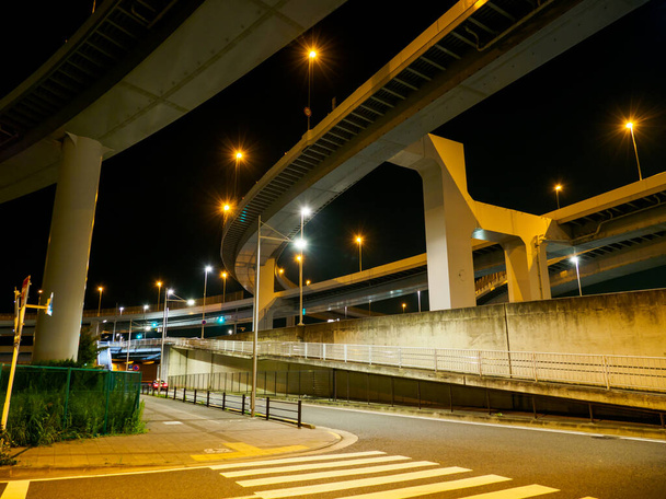 Japón Tokyo Junction Vista nocturna - Foto, Imagen