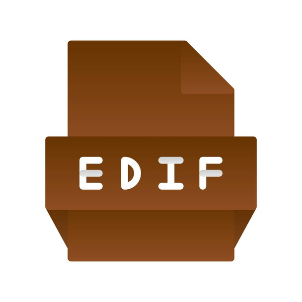 Edif Flat Gradient Vector Icon Desig - Vektor, obrázek