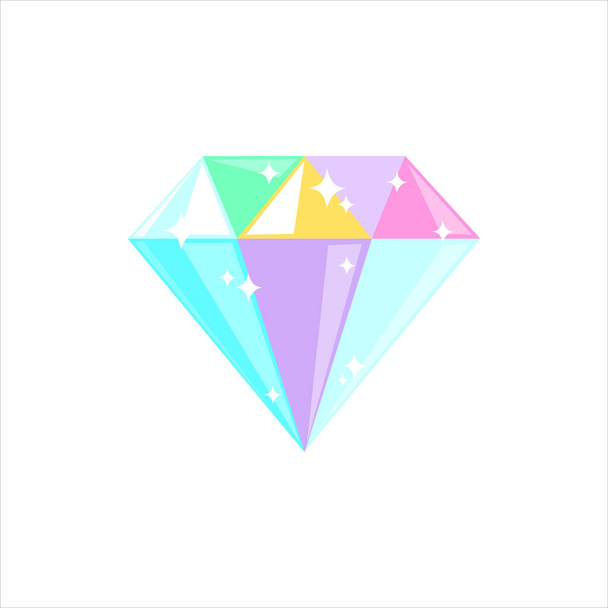 Diamant dans le style dessin animé - Vecteur, image