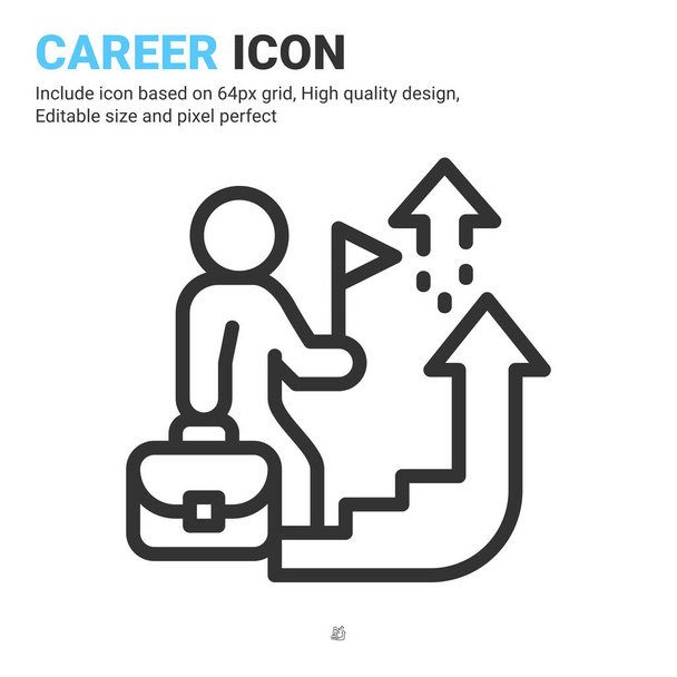 Karrier haladás ikon vektor vázlatos stílus elszigetelt fehér háttér. Vektor illusztráció haladás jel szimbólum ikon koncepció üzleti, pénzügyi, ipari, vállalati, alkalmazások és a projekt - Vektor, kép