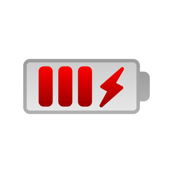Úroveň nabíjení baterie Plochý přechod vektorové ikony Desig - Vektor, obrázek
