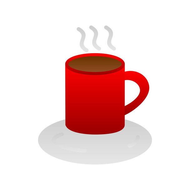Coffee Cup Flat Gradient Vector Icon Desig - Vecteur, image