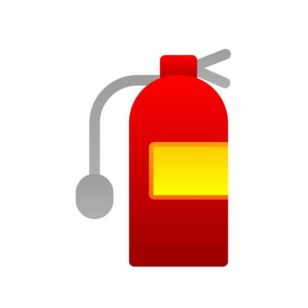Fire Extinguisher Flat Gradient Vector Icon Desig - Vektor, Bild