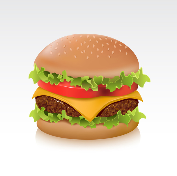 hamburguesa con queso - Vector, Imagen