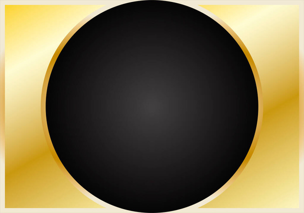 Черно-золотой круг. - Вектор,изображение