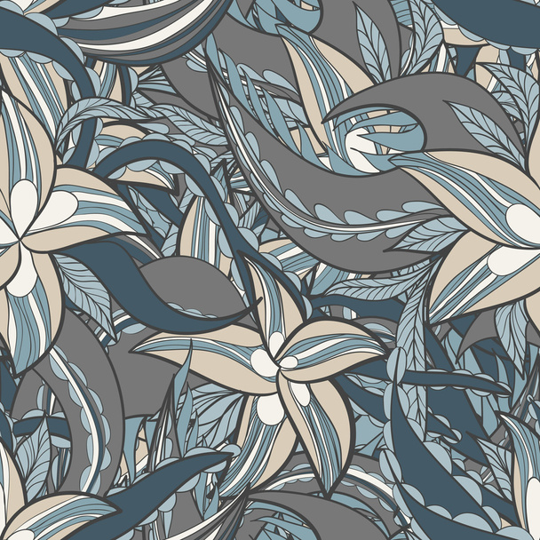 floral pattern with colorful  blooming flowers - Vektor, kép