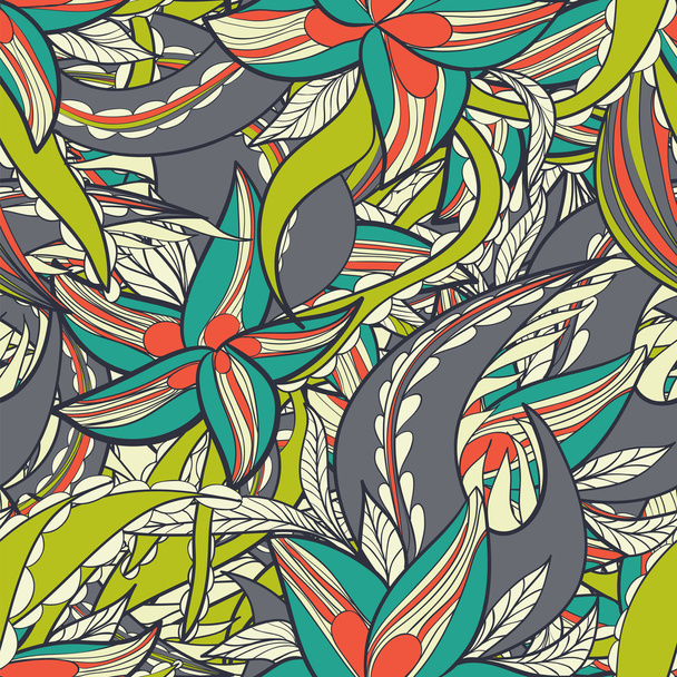 floral pattern with colorful  blooming flowers - Vektör, Görsel
