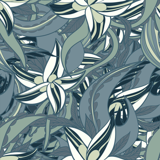 λουλουδάτο μοτίβο με πολύχρωμο ανθισμένα λουλούδια - Διάνυσμα, εικόνα