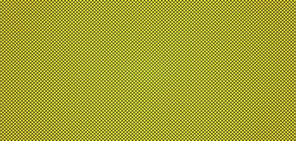 Yellow background and lines of black squares - Вектор, зображення