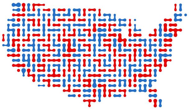 Карта США - Вектор,изображение